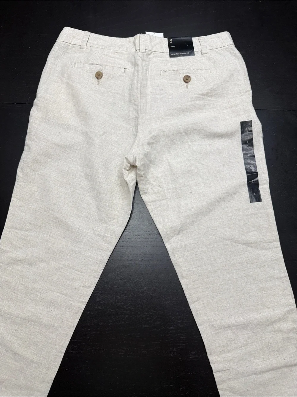 Banana Republic Light Beige Linen-Blend Chinos